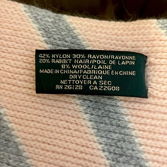 Lauren Ralph Lauren Nylon/Rayon/Rabbit Hair Winter Scarf - Picture 5 of 5